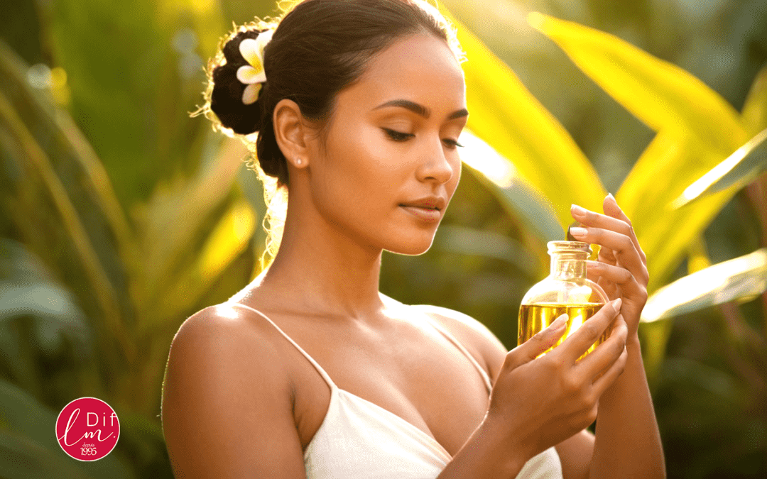 Monoï de Tahiti 🌺 : L’or liquide pour une peau sublimée et des cheveux nourris ! ✨